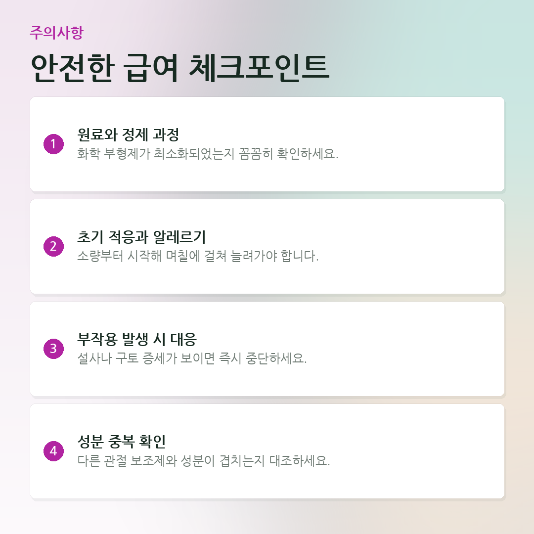안전한 급여 체크포인트 요약 카드