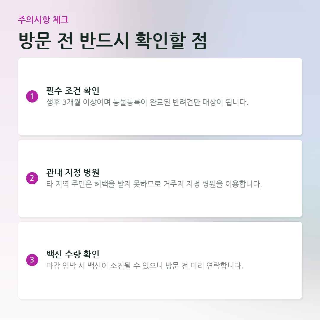 방문 전 반드시 확인할 점 요약 카드