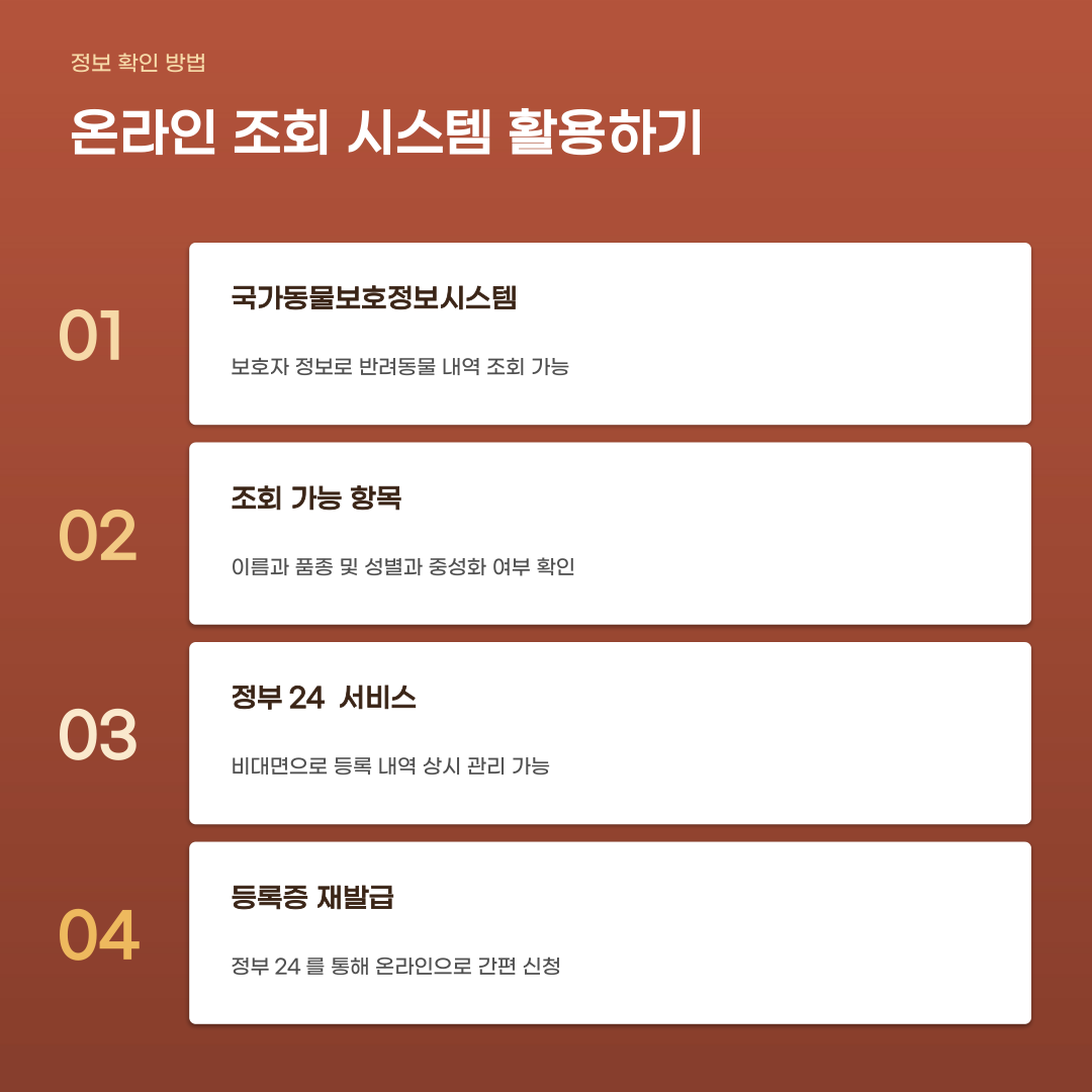 펫보험 동물등록정보 조회 및 확인 절차 3단계