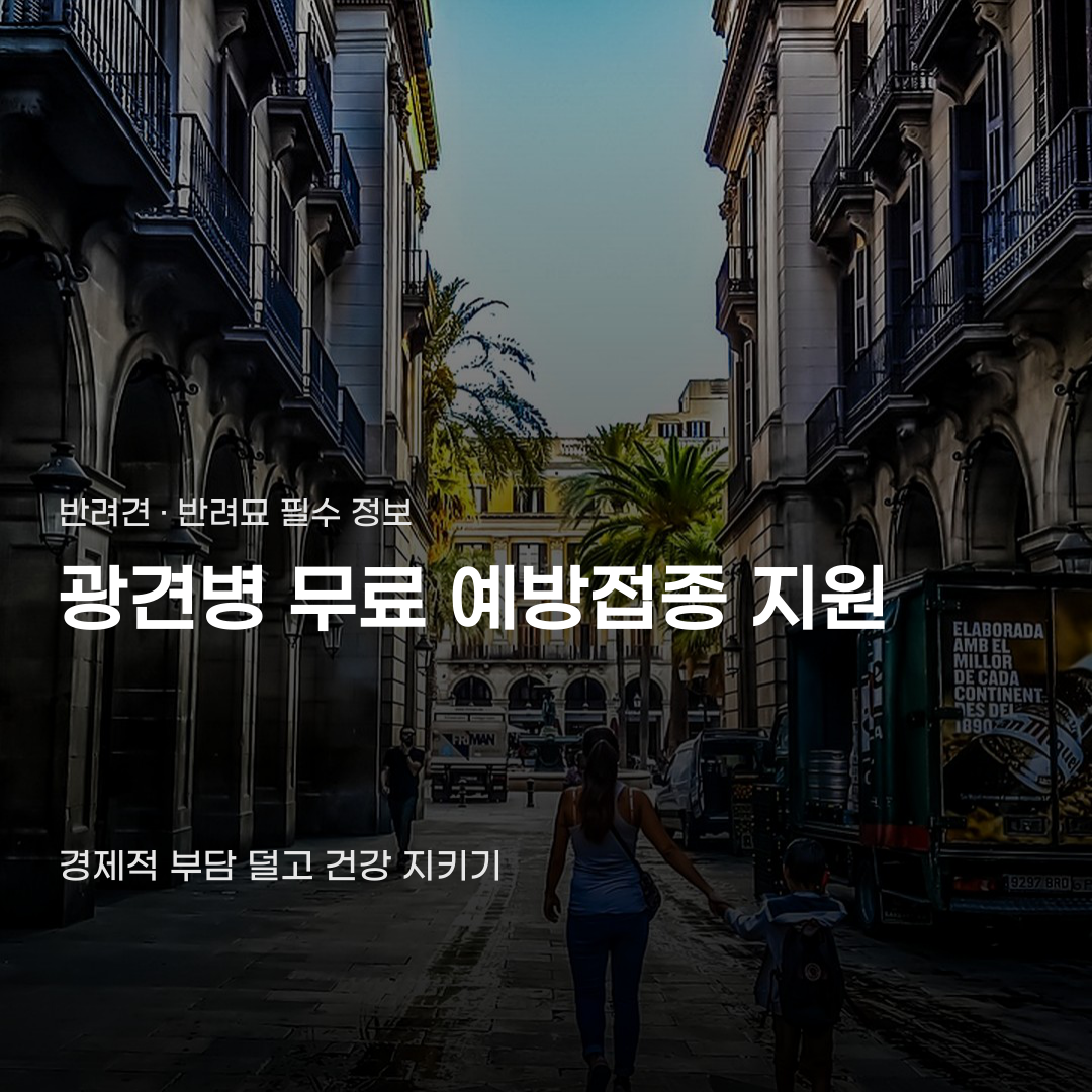 광견병 무료 예방접종 지원 우리 동네에서도 가능한지