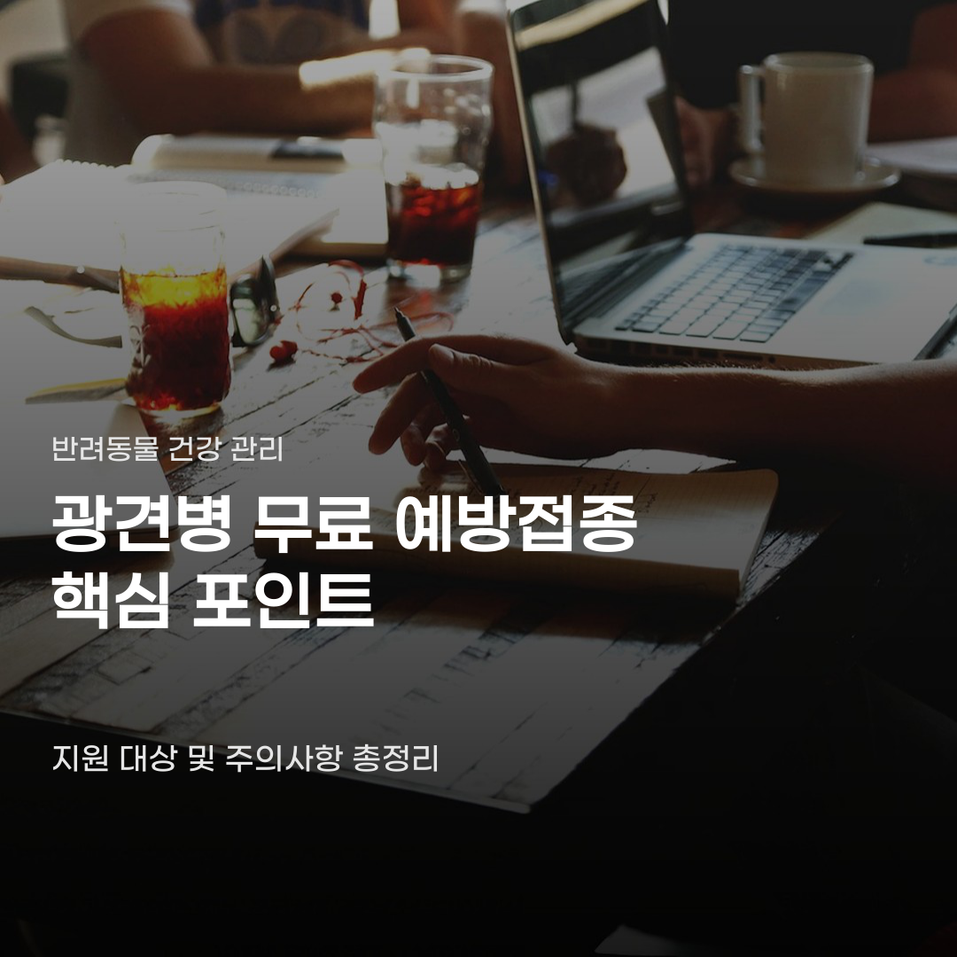 광견병 무료 예방접종 지원 대상 확인해야 할 사항