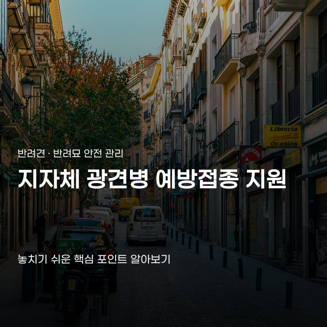 지자체 광견병 예방접종 지원 하려면... 놓치기 쉬운 조건